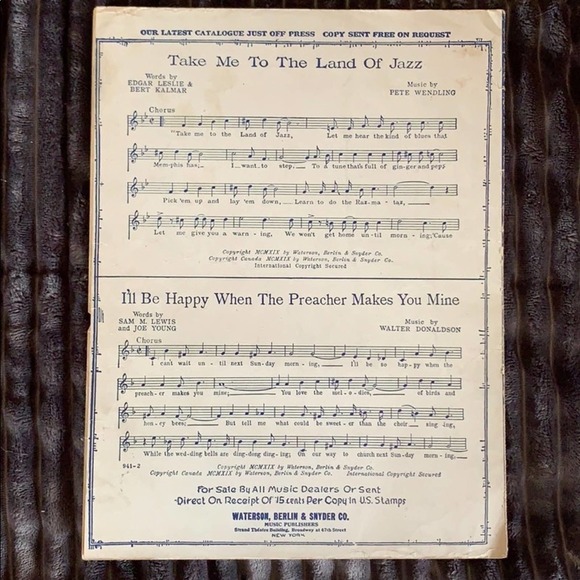 1918 Theater Sheet Music Meet Me In Bubble Land - Picture 3 of 6